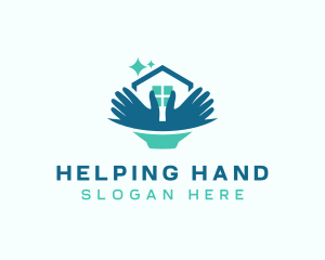 Hand Housekeeping Disinfection logo design