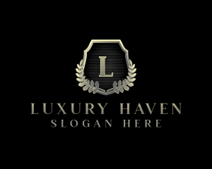 Luxury Crest Shield logo design