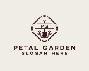 Lawn Gardening Shovel logo design