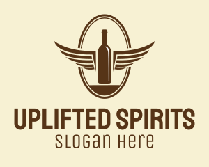 Liquor Wing Bottle logo design