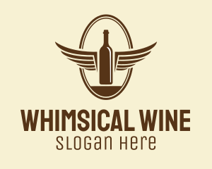 Liquor Wing Bottle logo design