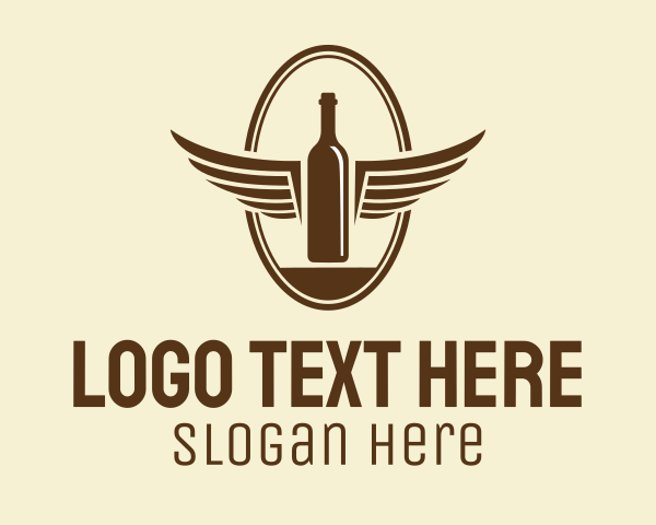 Liquor Wing Bottle logo