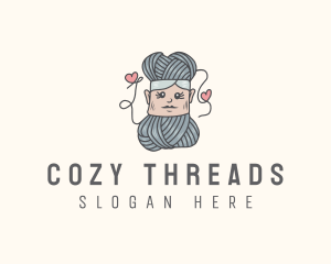 Crochet Yarn Lady logo design