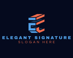 Industrial Construction Letter E logo design