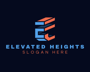 Industrial Construction Letter E logo design