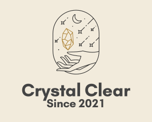 Aesthetic Crystal Hand  logo design