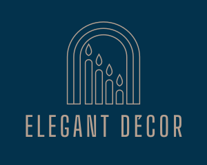 Pillar Candle Decoration logo design