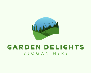 Grass Lawn Field logo design