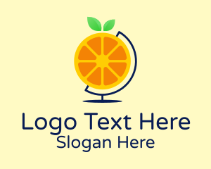 Orange Citrus Globe Logo