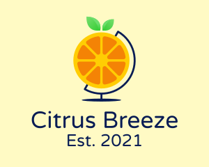 Orange Citrus Globe logo