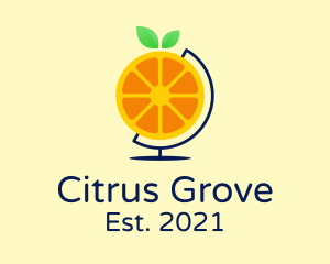 Orange Citrus Globe logo