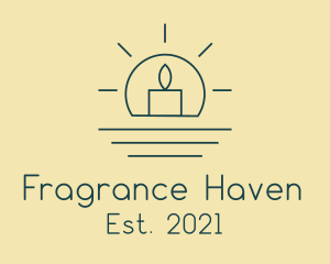 Sunrise Scented Candle logo design