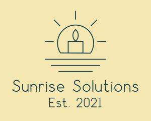 Sunrise Scented Candle logo design