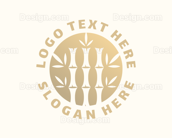 Bamboo Tree Leaves Logo