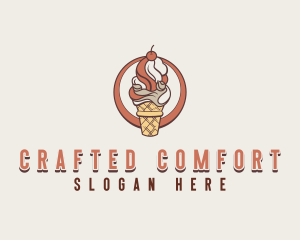 Sweet Ice Cream Desert logo design