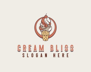 Sweet Ice Cream Desert logo design