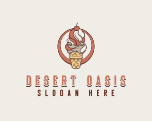 Sweet Ice Cream Desert logo design