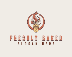 Sweet Ice Cream Desert logo design