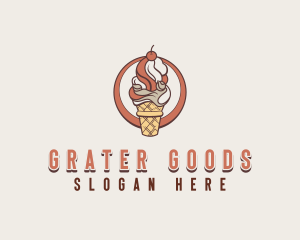 Sweet Ice Cream Desert logo design