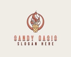 Sweet Ice Cream Desert logo design