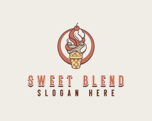 Sweet Ice Cream Desert logo design