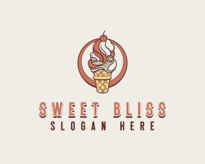 Sweet Ice Cream Desert logo design