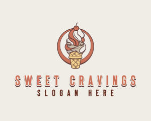 Sweet Ice Cream Desert logo design