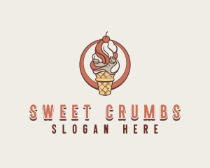 Sweet Ice Cream Desert logo design