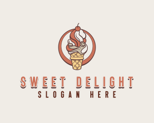 Sweet Ice Cream Desert logo design