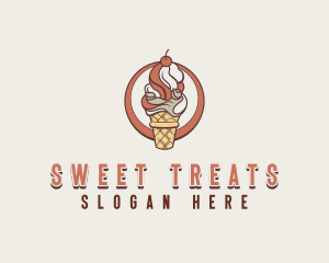 Sweet Ice Cream Desert logo design