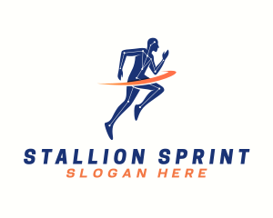 Cardio Sprint Man logo design