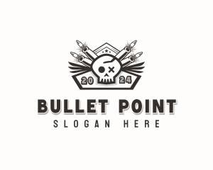 Marksmanship Skull Guns logo design