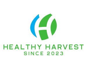 Healthy Leaf H logo design
