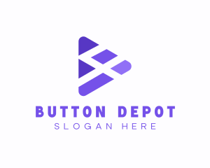 Purple Play Button  logo