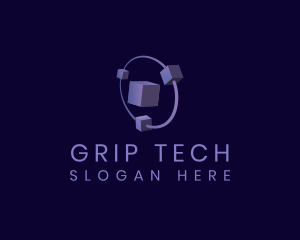 Modern Tech Cube logo design