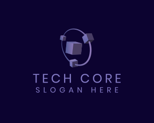 Modern Tech Cube logo design