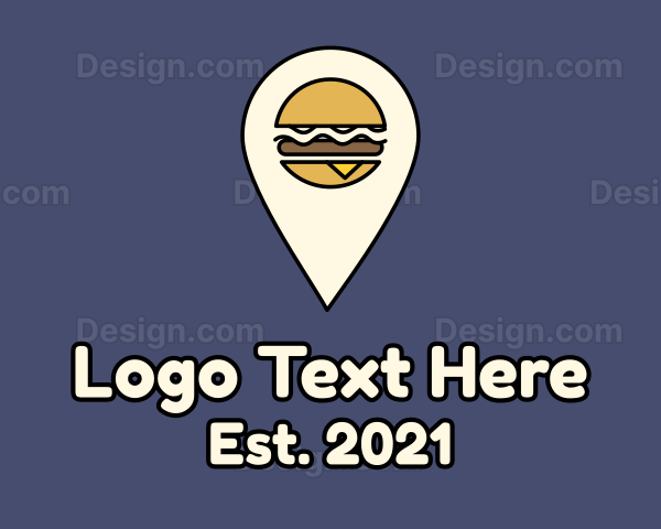 Burger Location Pin Logo