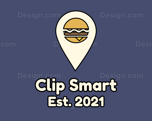 Burger Location Pin Logo