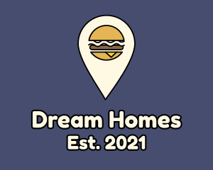 Burger Location Pin logo