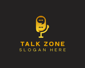 Chat Messaging Microphone logo design