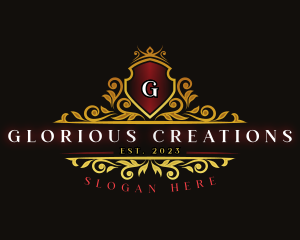 Luxury Crown Shield logo design