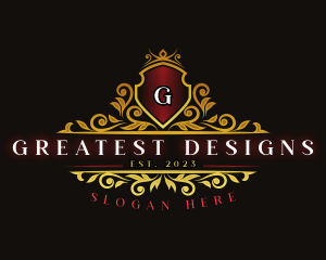 Luxury Crown Shield logo design