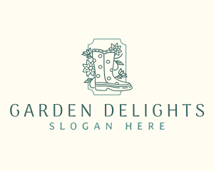 Floral Garden Boots logo design