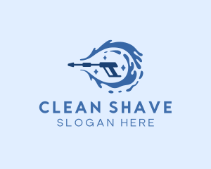 Pressure Washer Splash Cleaning logo design