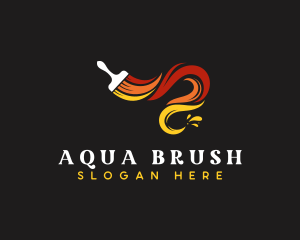 Paint Splash Brush logo design