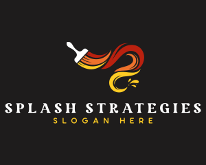 Paint Splash Brush logo