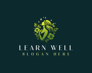 Floral Woman Wellness logo design