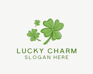 Lucky Leaf Clover  logo design