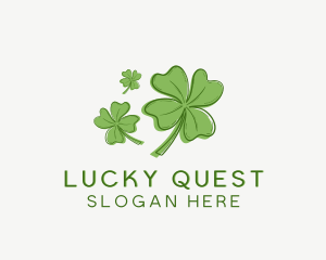 Lucky Leaf Clover  logo design