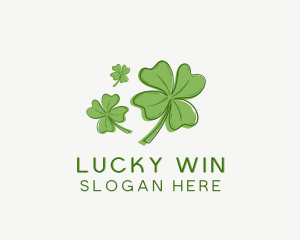 Lucky Leaf Clover  logo design